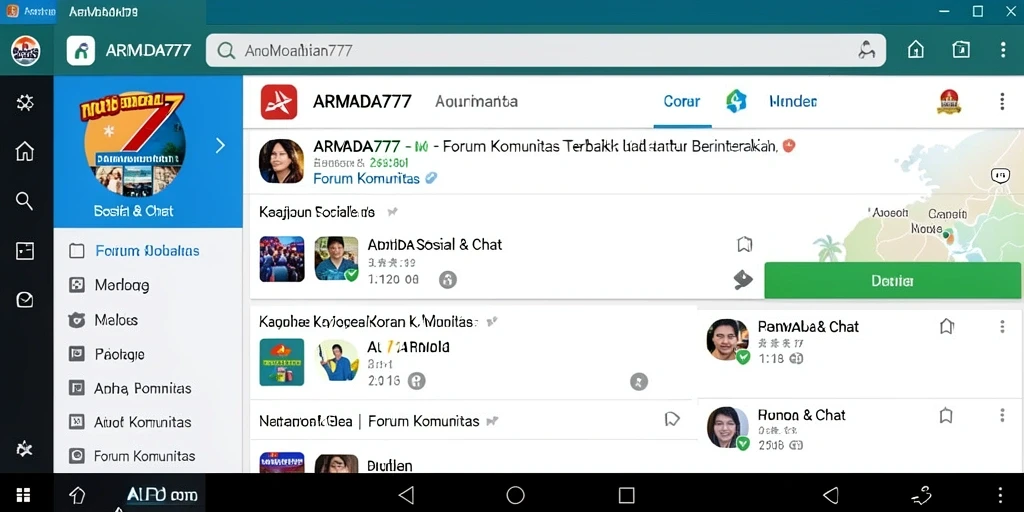 Tampilan utama ARMADA777 menampilkan forum diskusi yang aktif dan menarik.