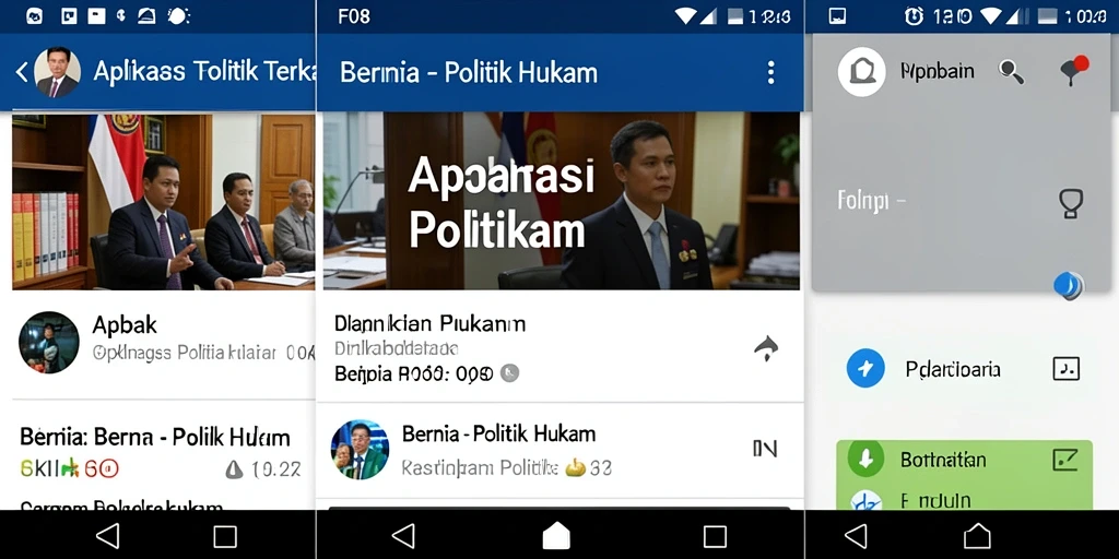 Antarmuka intuitif F08 dengan berita terkini tentang politik dan hukum.
