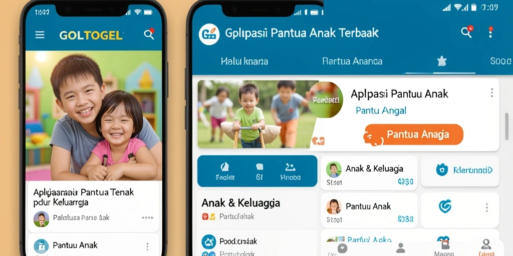 Antarmuka aplikasi GOLTOGEL yang ramah pengguna untuk Pantau Anak.