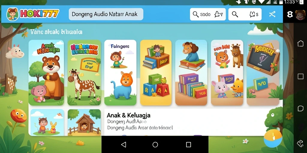 Antarmuka HOKI777 yang ramah anak dengan koleksi dongeng audio.