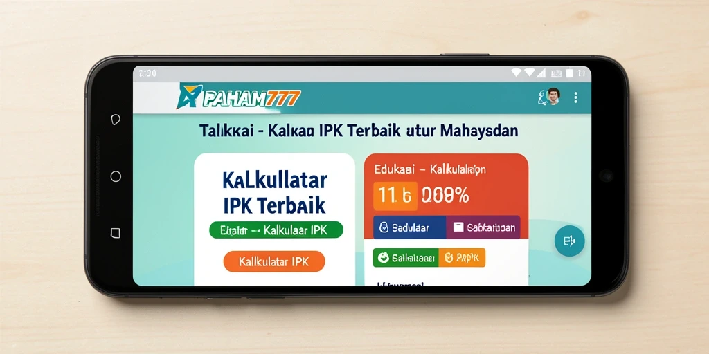 Tampilan antarmuka PAHAM777 untuk kalkulasi IPK yang praktis.
