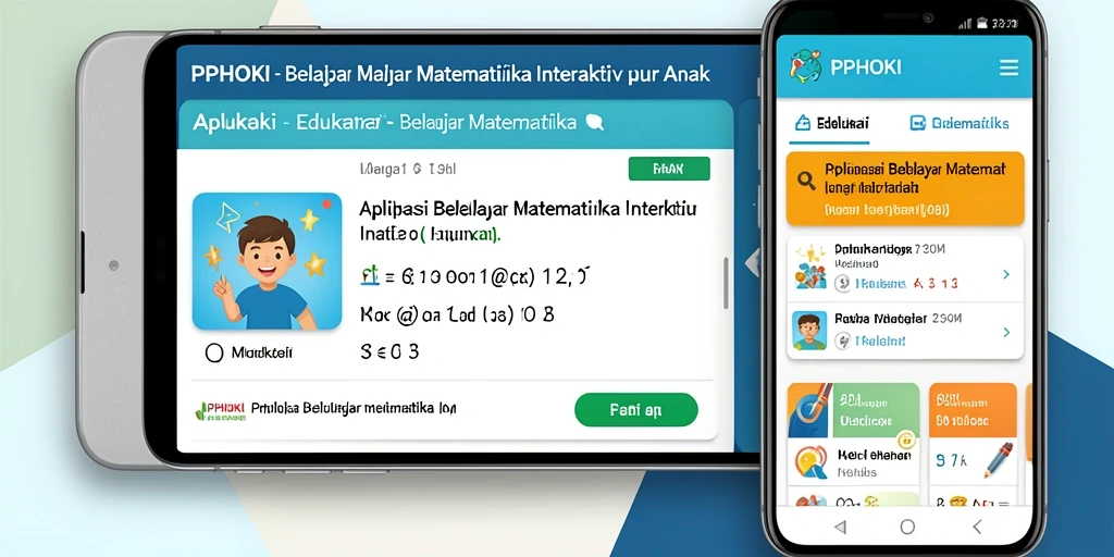 Antarmuka PPHOKI yang ramah anak untuk belajar matematika.