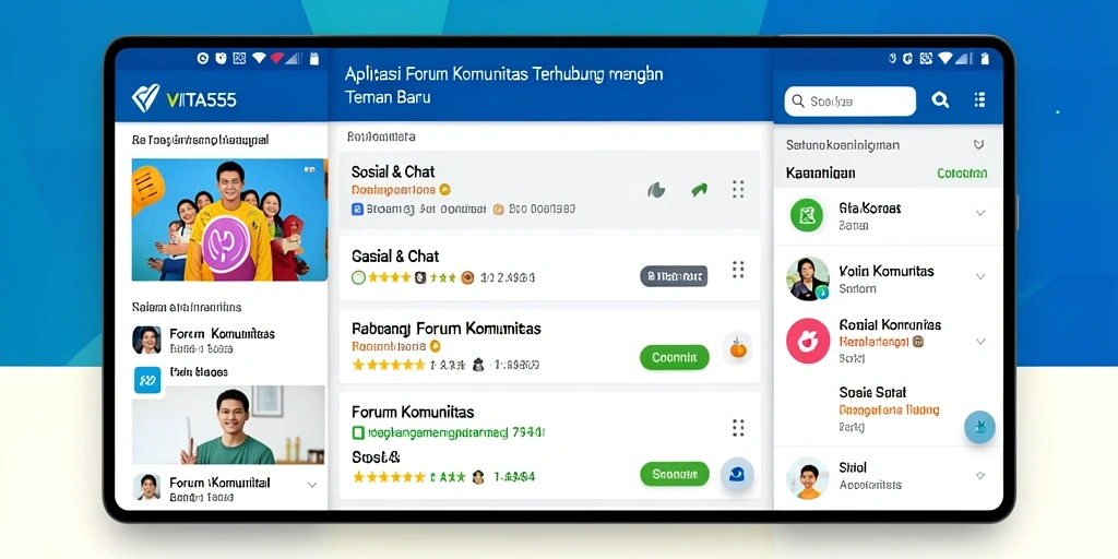 Tampilan antarmuka pengguna VITA555 yang menarik dan fungsional.